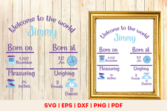 Baby Birth Graphics for Local Branding Templates