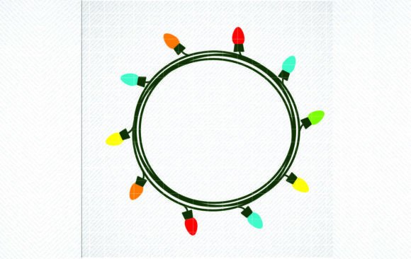 Christmas Lights Wreath SVG for Crafts & Graphics
