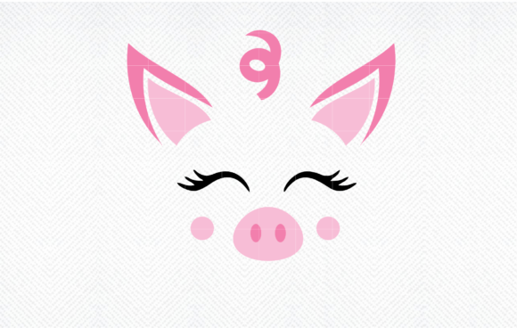 Cute Piglet Face SVG for Crafts and Graphics