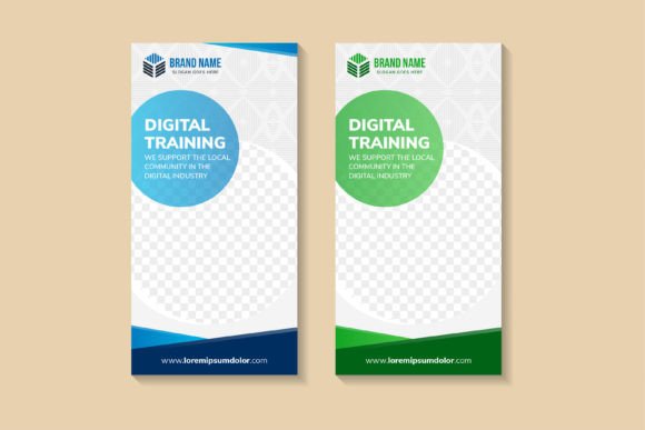 Digital Training Vertical Banner: Graphics for Social Media Templates