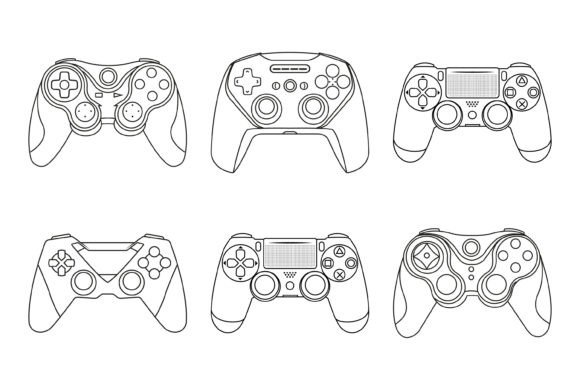 Game Console SVG Set: Modern Graphics for Crafts