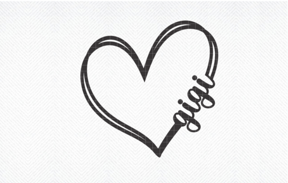 Gigi Heart SVG: Graphics for Crafts & Mom Gifts