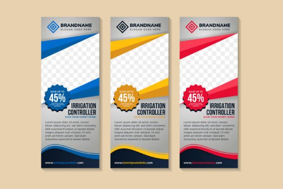 Irrigation Controller Vertical Banner: Graphics & Print Templates