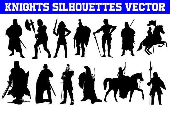 Knights Silhouettes: Bold Graphics for Crafts