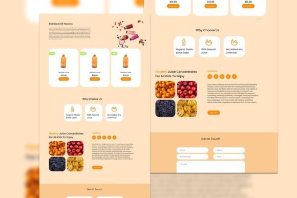 Landing Page Template Orange Water: A Designer's Review