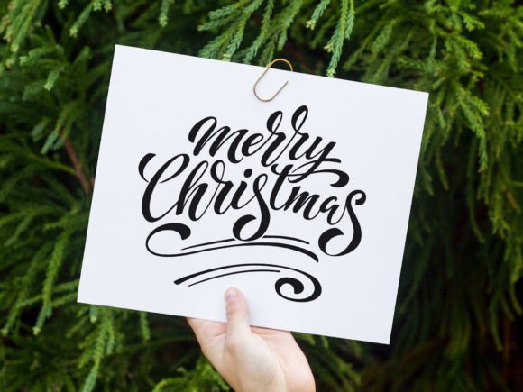 Merry Christmas Handwritten: Graphics for Crafts