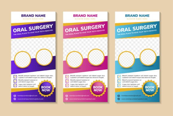 Oral Surgery Vertical Banner: Premium Graphics & Print Templates