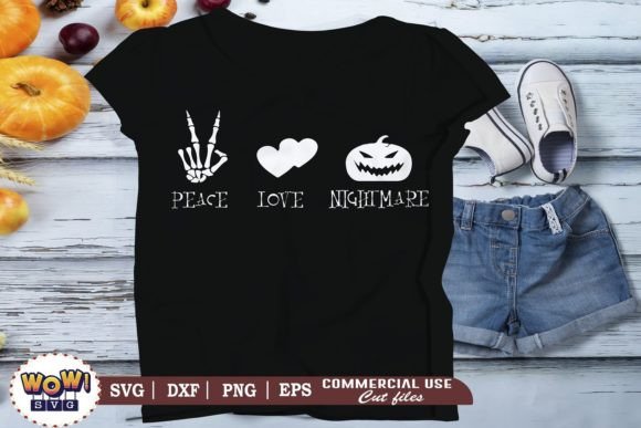 Peace Love Nightmare Svg: Bold Graphics & Illustrations