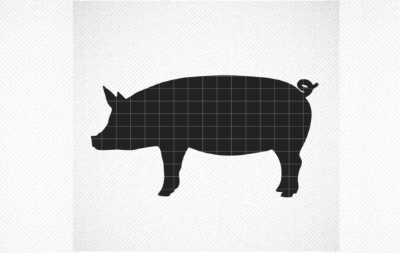 Pig Silhouette SVG for Crafts and Graphics
