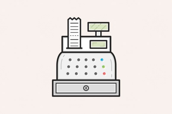 Revenue Streams Cash Register Filled Ico: Graphics & Icons