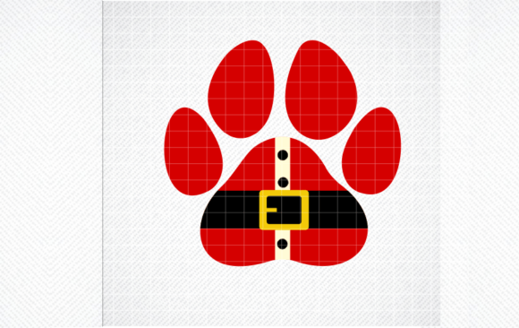Santa Paw Print SVG: Festive Graphics for Crafts