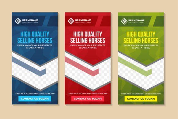 Selling Horses Vertical Banner: Graphics for Social Media Templates