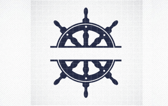 Split Ship Wheel SVG: Nautical Graphics for Crafts