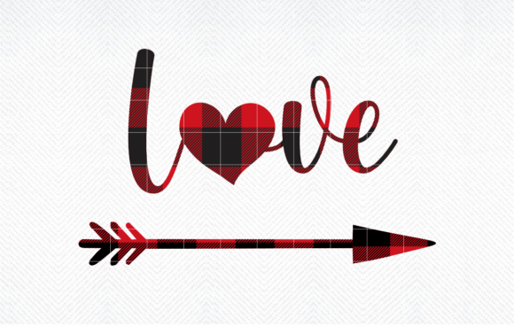 Valentine SVG: Plaid Arrow for Crafts & Graphics
