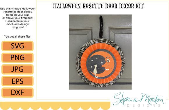 Vintage Cat & Moon: Spooky Graphics for Crafts