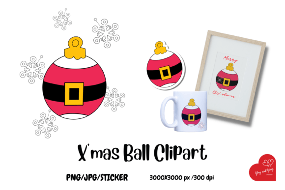 Xmas Ball Clipart: Festive Graphics & Illustrations